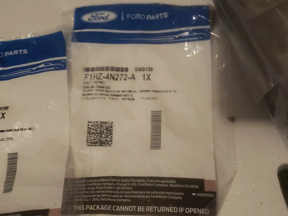 OEM NEW 1987-2020 Ford Super Duty Drive Shaft Flange Bolt Set FOUR F1HZ4N272A - Image 3 of 4