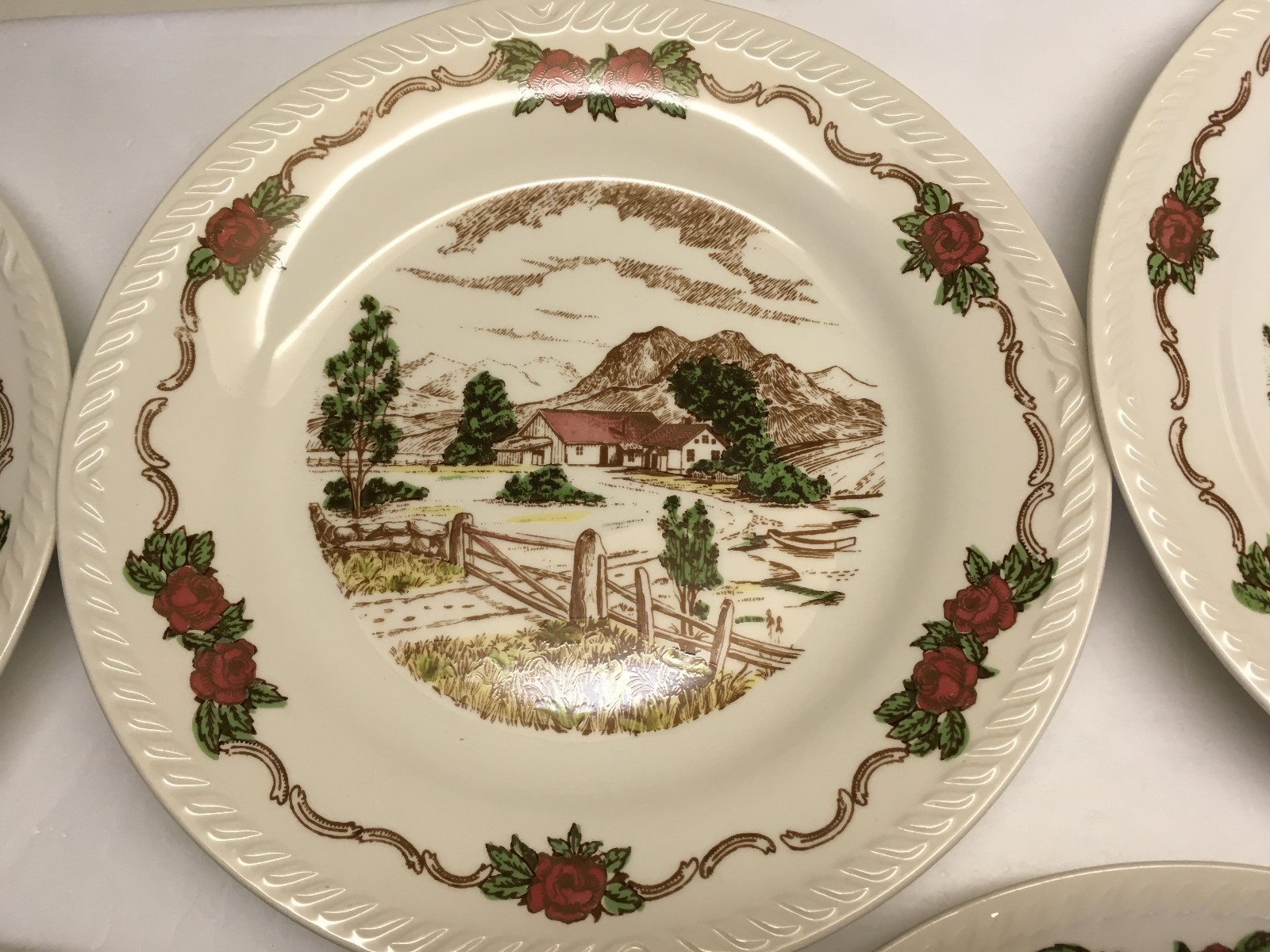 Figgjo Fig1 Farm House Embossed Edge Norway 5 Dinner Plates or Platter – Choice