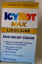 Icy Hot Max, Pain Relief Cream, -4% + Menthol-1%, 2.7 oz