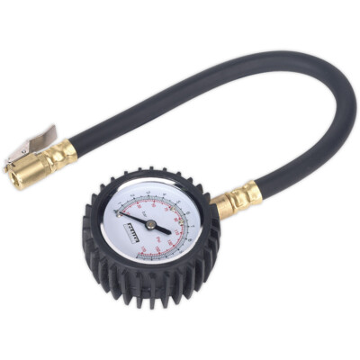 100psi Premium Reifendruckprüfer mit Clip-On Stecker - Gummi Stoßstangenleser