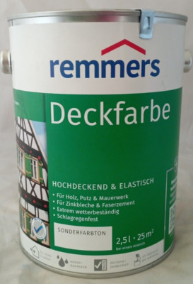 Remmers Deckfarbe 2.5L Decklack Wetterschutzfarbe Seidenmatt Sondertöne (S54)