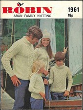 Robin Wools Ltd, Aran Family Knitting Instructions - 1961