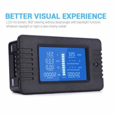 100A DC Battery Monitor LCD Display Current Volt Meter for Car RV Solar Panel US