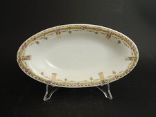 ANTICA RAVIERA VASSOIO PORCELLANA GINORI LIBERTY GHIRLANDE DI ROSE ORO DIFETTO