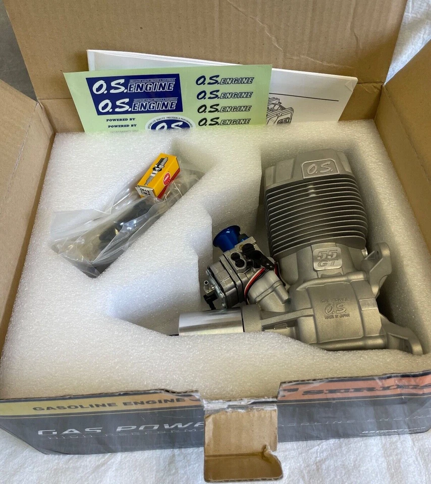 O.S. GT 55 Two Stroke NIB Gas Airplane Engine - Image 2 of 4