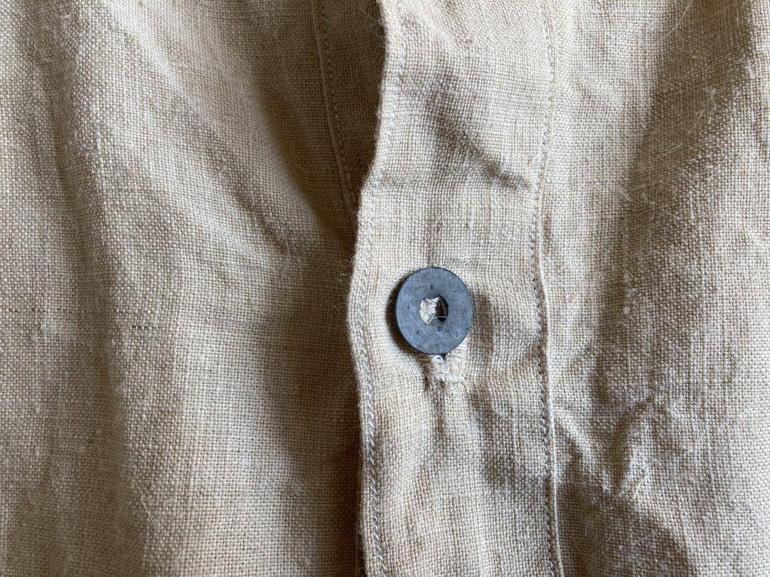 Vintage 1930s French Army Beaujon Smock Heavy Linen Tops Vintage 1930s French Army Beaujon Smock Heavy Linen Tops
