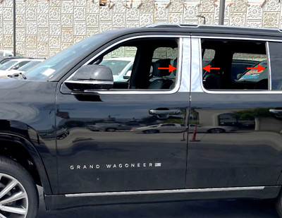 fit:2022-2025  Jeep Wagoneer Stainless Steel Cover Pillar Post Trim 6Pc