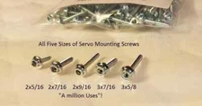 Servo Screw Assortment #5745.  120 Servo Mounting Screws + 100 Nylon Washers