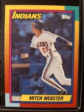 MITCH WEBSTER INDIANS 1990 TOPPS TRADED BASEBALL #127T