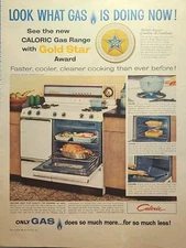Caloric Gas Range Kitchen Appliance Vintage Print Ad 1959