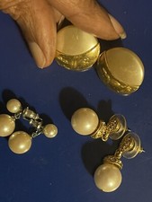 LOT OF 3 PAIRS VTG CLASSIC PEARL Earrings 1 MARKED NAPIER 1980s/1990’s