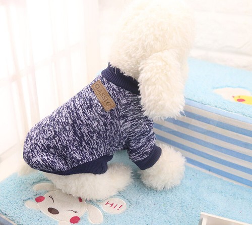 CUTE PET DOG WARM JUMPER SWEATER CLOTHES PUPPY CAT KNITWEAR KNITTED COAT WINTER - Picture 23 of 23