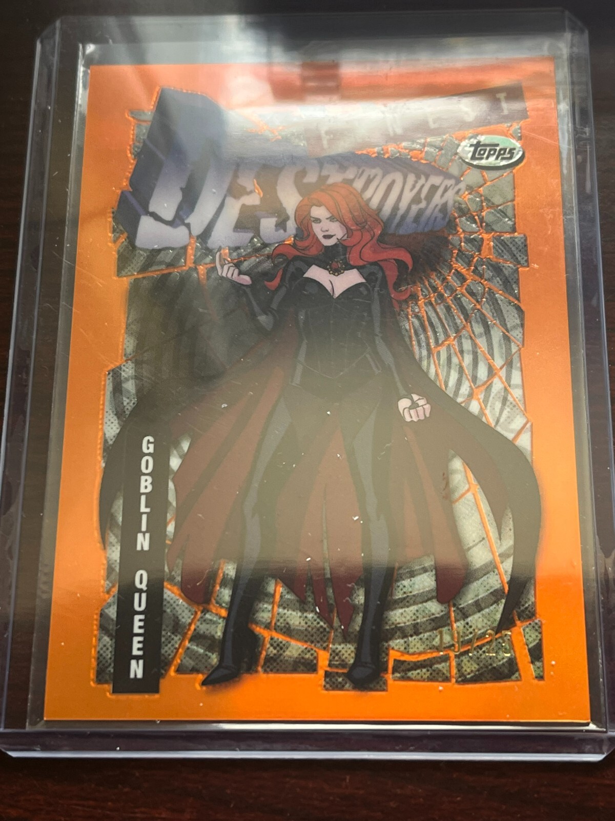 2025 topps finest xmen 97 70 goblin queen orange /25