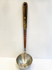 Vintage Robinson Ladle Stainless Steel Made in USA Wooden Handle