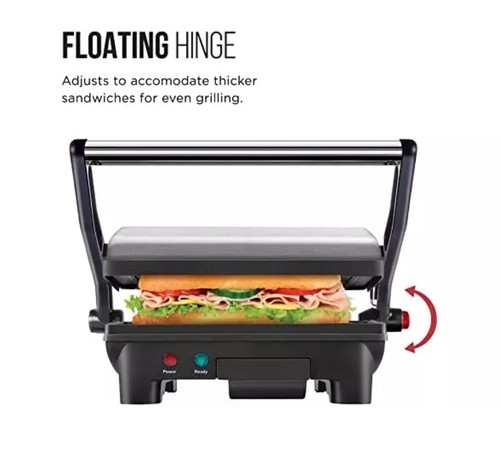 CHEFMAN - Electric Panini Press Grill Gourmet Sandwich Maker Indoor Non-Stick - Picture 2 of 6
