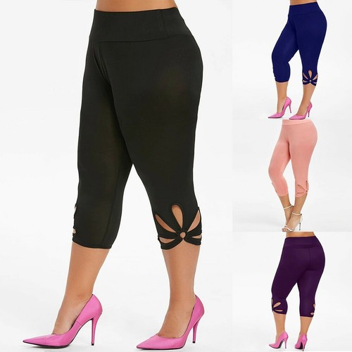 Donna Pantaloni Taglie Forti Pantaloncini Stretch Pantaloni Tuta Pantaloni  Donna | eBay