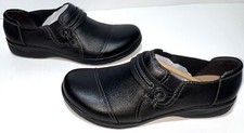 Clarks Cheyn Madi Black Leather Slip-On Comfort Flats Loafers Shoes 7.5 M NEW