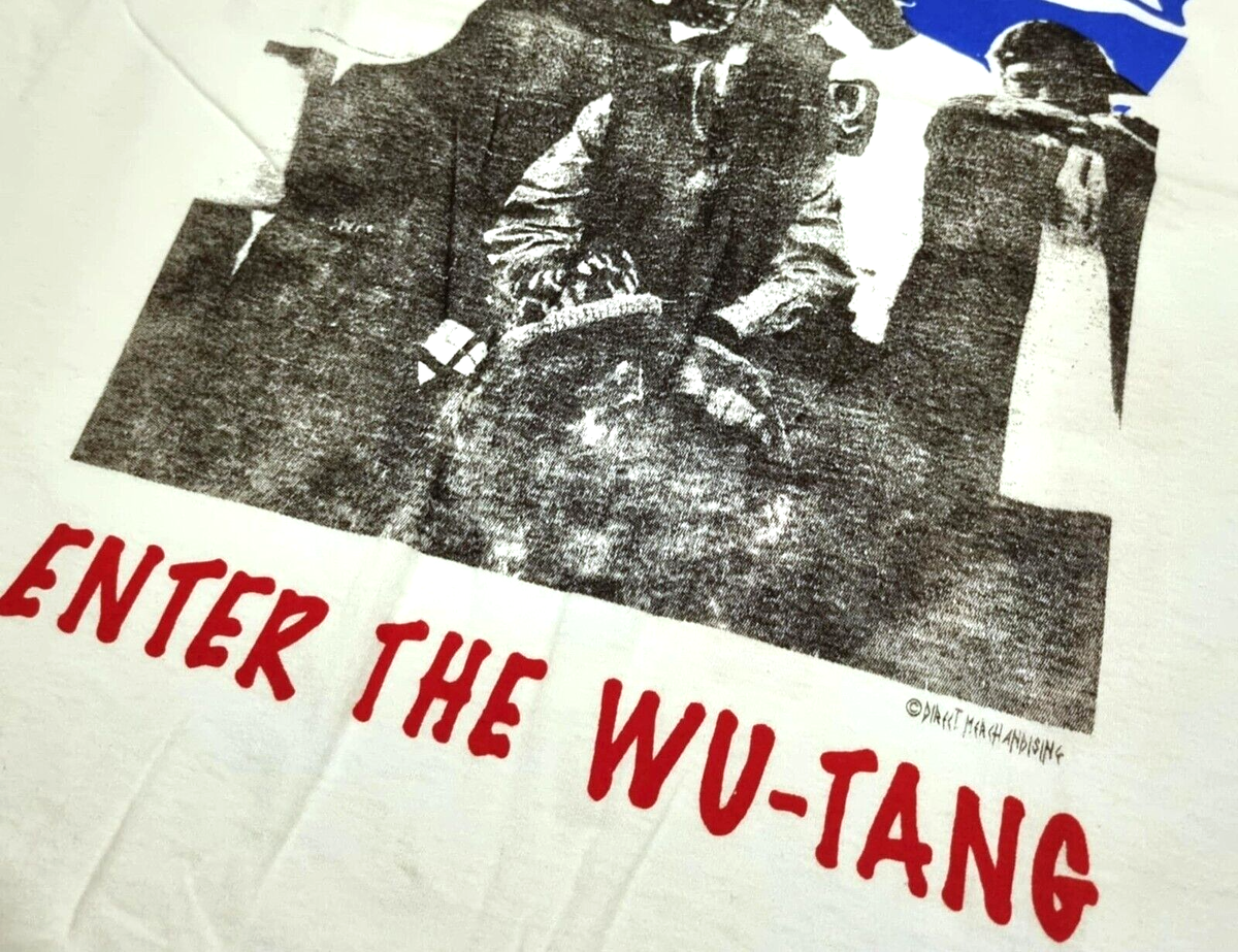 Vintage WU-TANG CLAN Shirt L Gem Reprint CREAM Raptee Hip Vintage WU-TANG CLAN Shirt L Gem Reprint CREAM Raptee Hip