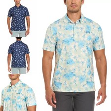 Hurley Performance Polo Short Sleeve Collared Shirt Top UPF 50 Printed Men's M