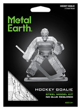Fascinations Metal Earth Ice HOCKEY GOALIE Player 3D Laser Cut Steel Model Kit