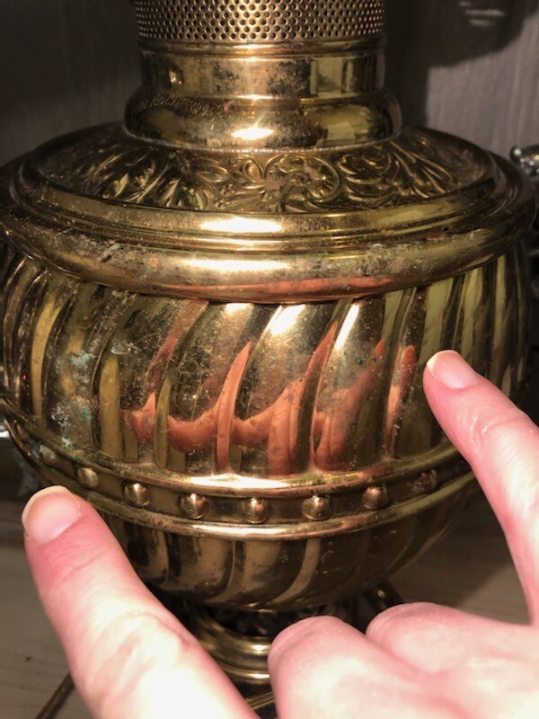 Rare Antique Rochester Electrified Oil Lamp eBay