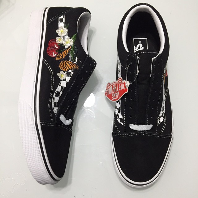 vans checker floral old skool