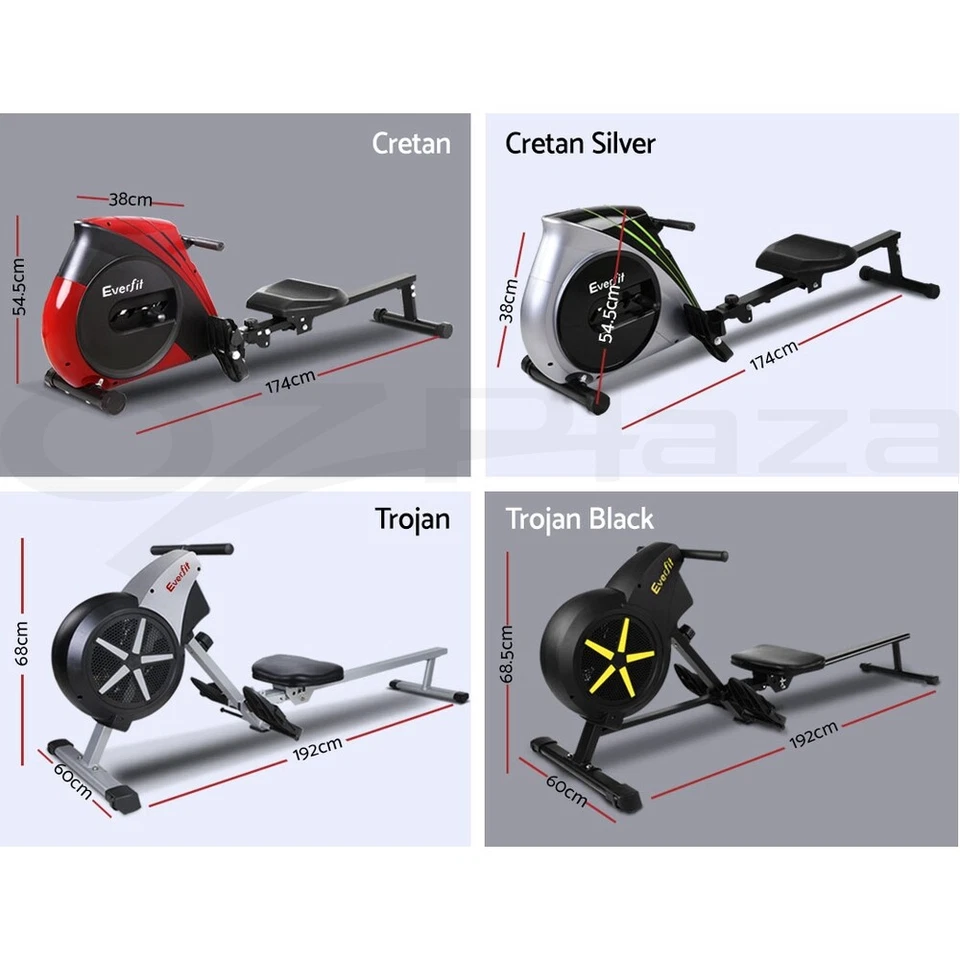 Everfit Rowing Machine Rower Resistance Exercise Fitness Gym Hydraulic Magnetic - image 3 of 4