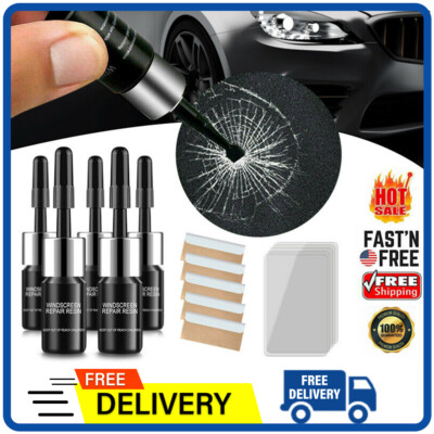 5 Pcs Windshield Crack Repair Kit, Auto Glass Nano Repair Fluid