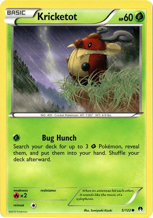 Kricketot - 5/122 - Common (Lp) BREAKPoint - Grass Pokémon