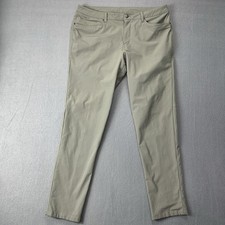Lululemon ABC Slim Fit Warpstreme Pants 36 (37x32) Beige Performance Chino Golf