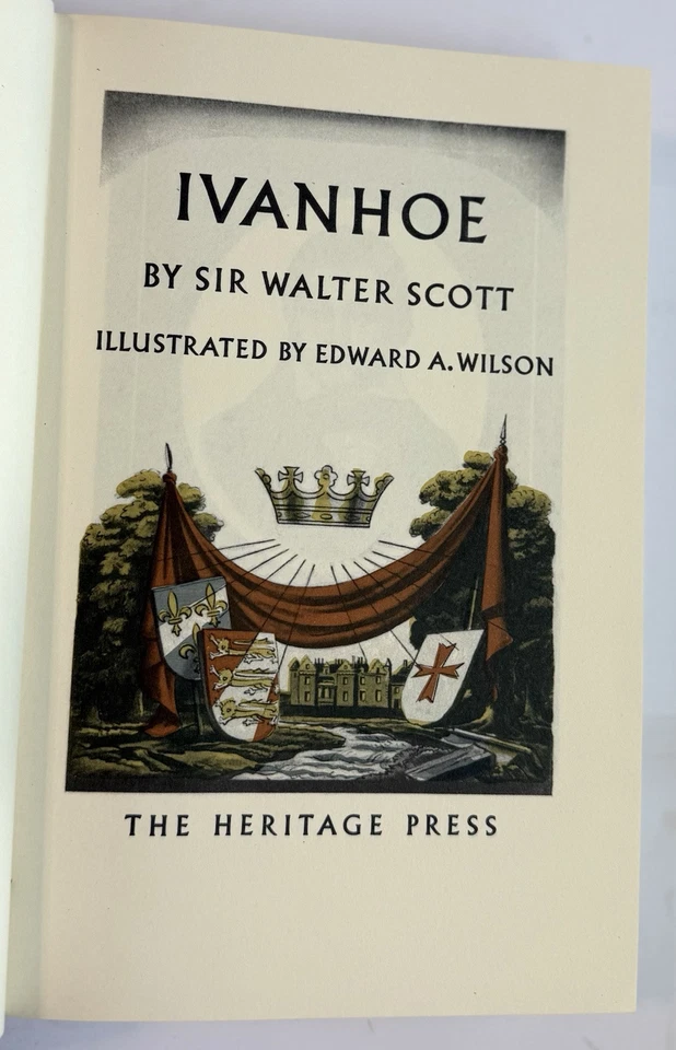 Ivanhoe By Sir Walter Scott 1950 Heritage Press HC With Slipcase, Illustrated - Image 3 of 4