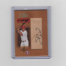 2005 Donruss Leather & Lumber Carlos Ruiz Cuts Rookie RC Auto /256 Phillies MLB
