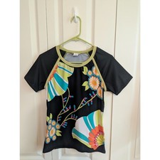 Trina Turk Fuji Fans Swim Shirt Rashguard Large