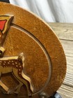 Vintage Wooden Fawn Plaque Bambi Style Circular Cutout Painted Kitsch 1950s — photo 5