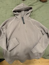 Men  s Lululemon Smooth Spacer Classic Fit Pullover Hoodie Medium Warm Ash Grey