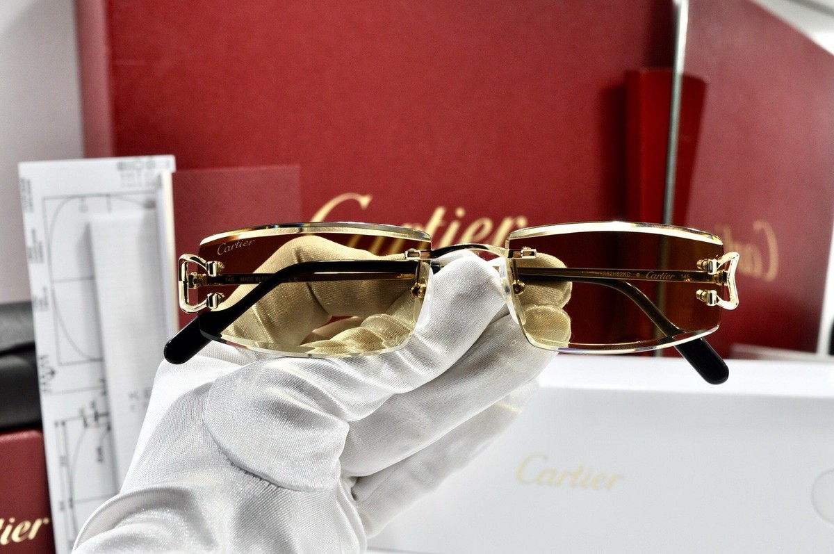 New Cartier Rimless Piccadilly bigC Decor silver Occhiali Frame