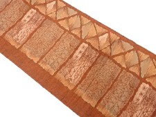 7401386: JAPANESE KIMONO JAPANESE NAGOYA OBI / TSUMUGI / WOVEN GEOMETRIC