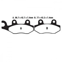 Bremsbelag BremsbeläGe EBC MXS135 Vorne Rechts FüR Yamaha YFM 700 RA Bj. 2011
