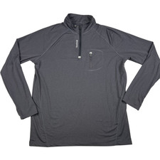 Reebok Pullover Mens 2XL Quarter Zip Athletic Shirt Thumbholes Pocket
