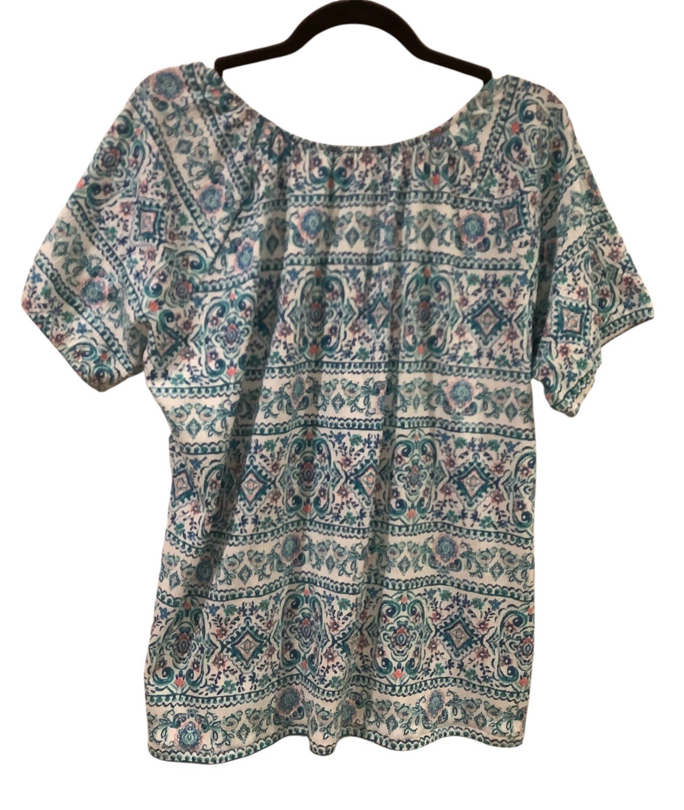 Basic Editions Multicolor Stretch Boho Blouse Siz… - image 6