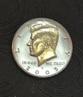 DANBURY MINT,    2005-D  KENNEDY HALF DOLLAR -  GOLD AND SILVER PLATED
