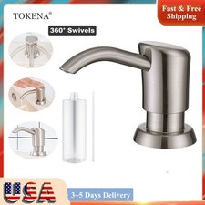 Soap Dispenser for Kitchen Sink Brushed Nickel Counter top Soap Dispenser Pump