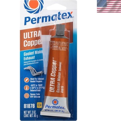 Ultra Copper Maximum Temperature RTV Silicone Gasket Maker, 3 oz. Tube