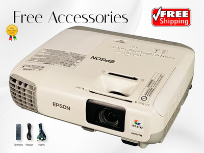 Epson Projector 3LCD 3 Chip Technology 2700 Lumens 10,000:1 Contrast Ratio w/Kit