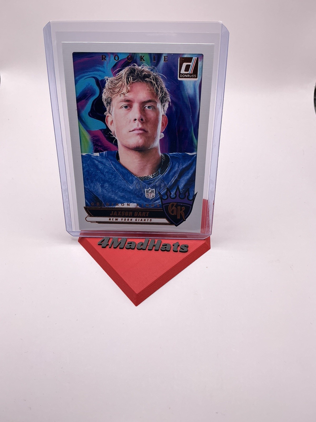 2025 Panini Donruss Jaxson Dart RC Gridiron Kings Rookie Insert #RGK-JDT Giants