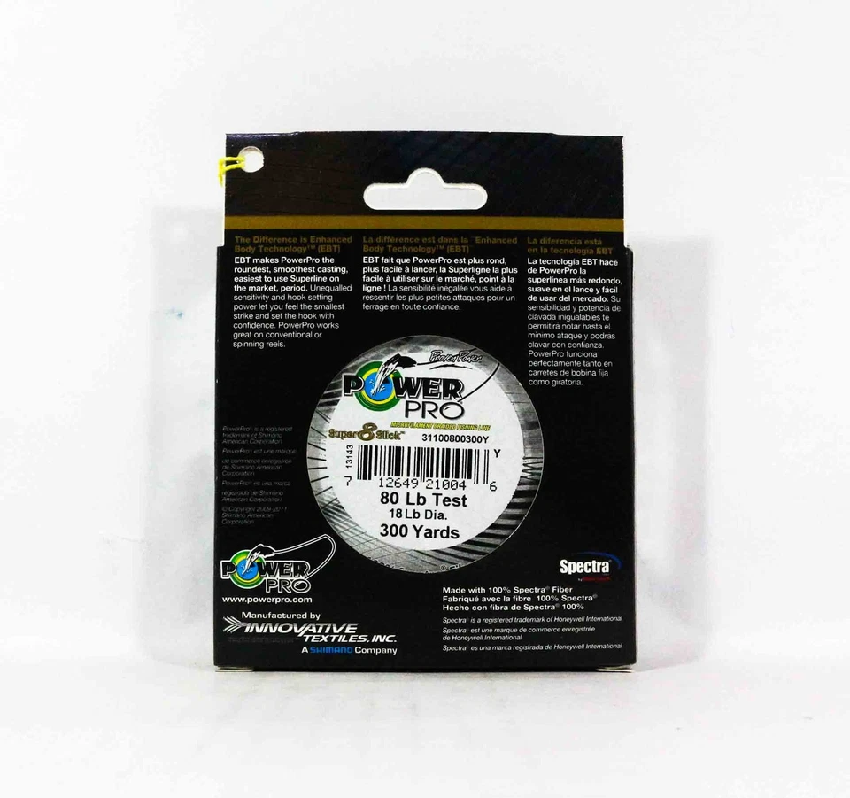 Power Pro Super 8 Slick Spectra Line 80 lb por 300yds marrom (0527) - Imagem 2 de 4