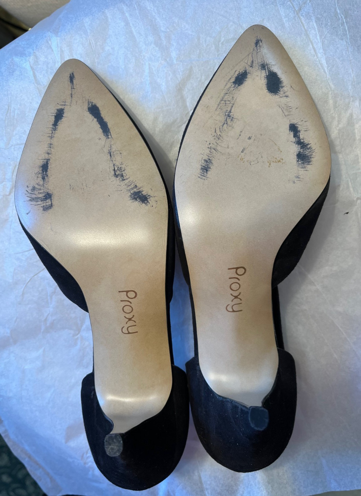 Proxy Black Suede Crossover Adjustable Strap Heel… - image 7