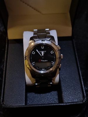 Tissot T Touch II T047420   Top Zustand, Box, Zubehör, neue Batterie Herren Uhr