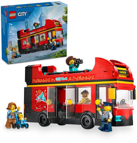LEGO City Great Vehicles Красный двухэтажный экскурсионный автобус 60407 [Новая игрушка]