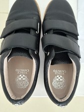 Vince Camuto VCHELLA Black Leather Hook  Loop Low Top Women's Sneakers